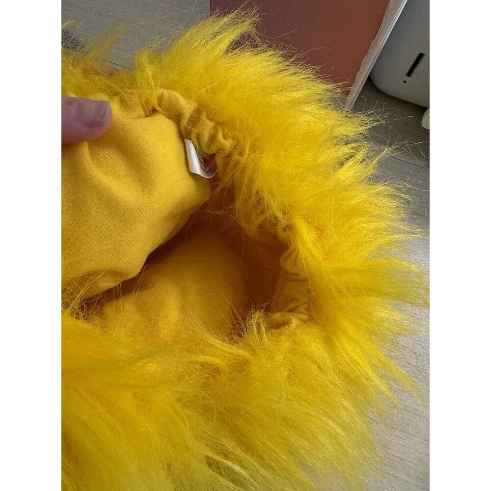 Funky Punk Yellow Wig  Mascot Factory Adult Lined Spiky